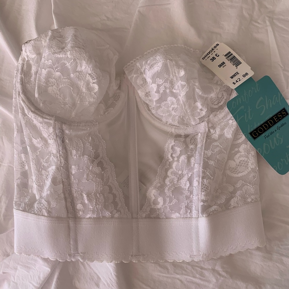 New Goddess Low Back Strapless Long Line Bustier